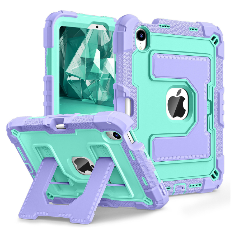 Load image into Gallery viewer, [Built-in Stand][With Shoulder Strap] Apple iPad Mini 6/7 8.3&#39;&#39; 6/7th Gen (2021/2024) Kids Full-cover Heavy Duty Case
