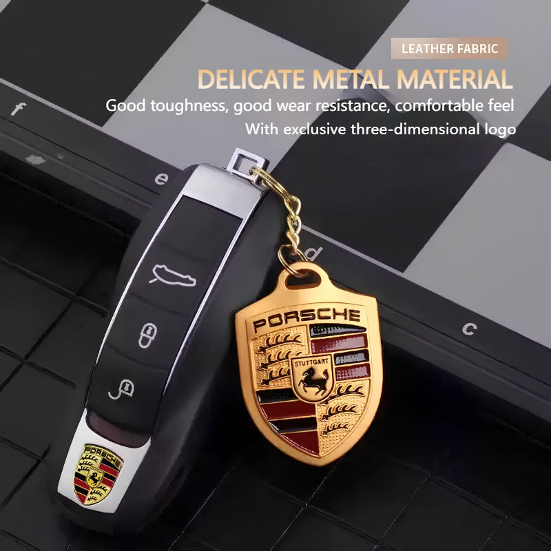 Load image into Gallery viewer, Porsche Crest Shield Pendant Key Ring For Macan, Cayenne, 718, Panamera, 911, Taycan - i-Station Mobile Phone &amp; Electronic Device Repair and Accessories
