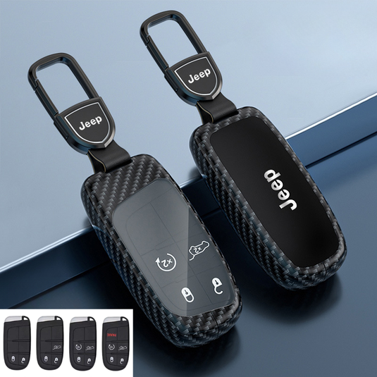Jeep Carbon Fiber Full Protection Key Fob Case for Grand Cherokee, Cherokee, Renegade, Compass, Commander - i-Station Mobile Phone & Electronic Device Repair and Accessories