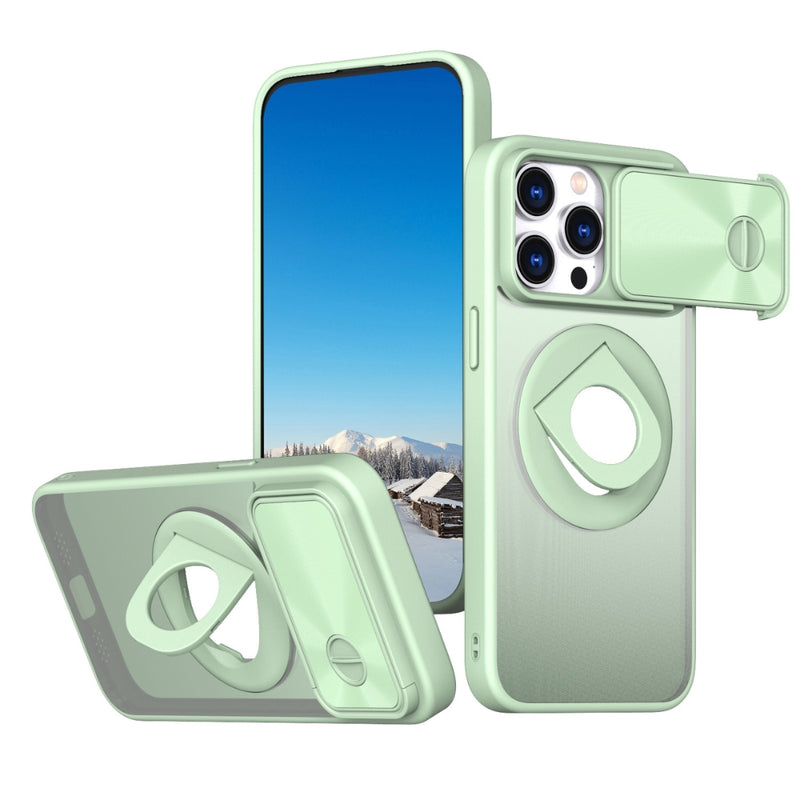 Load image into Gallery viewer, [Built-in Stand][With Slide Lens Cover] Apple iPhone 15/Plus/Pro/Max - Electroplating Anti-Drop Protective Shell Case
