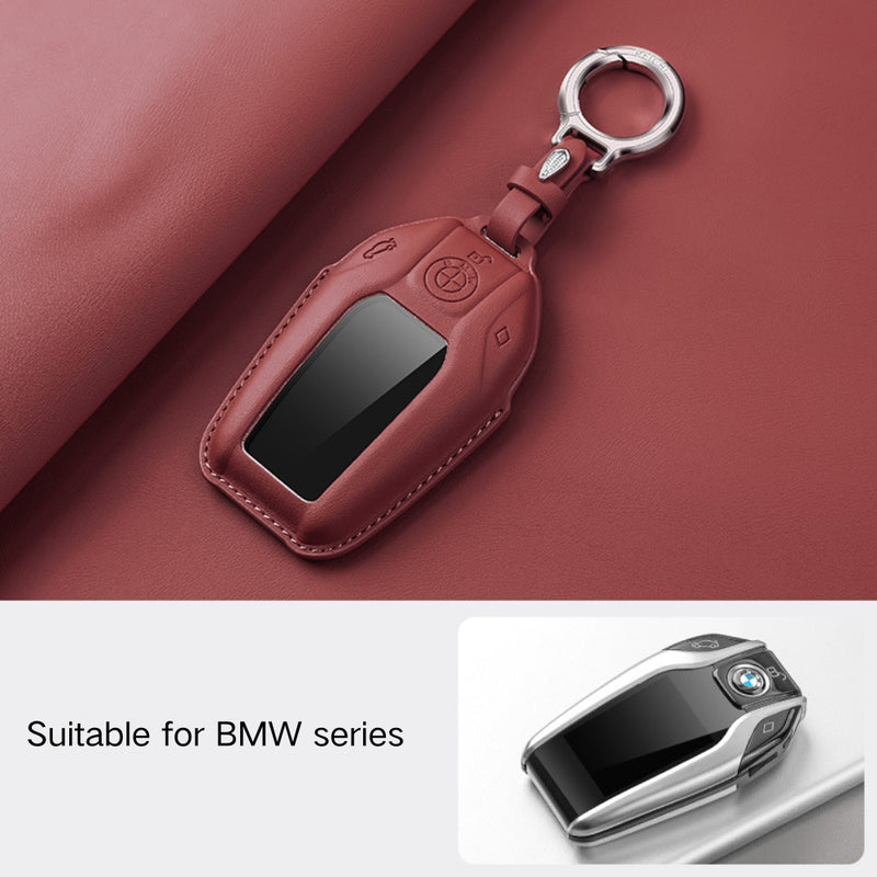 Load image into Gallery viewer, BMW Leather Car Key Protective Case For 1, 2, 3, 5, 7 Series, X1, X3, X5, X6, X7, ix1, ix40, ix50, i8
