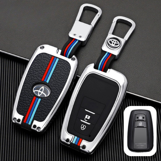 Toyota Metal Shell & Soft Silicone Full Protection Car Key Fob Case Cover For Camry RAV4 Highlander Avalon C-HR Prius Corolla - i-Station Mobile Phone & Electronic Device Repair and Accessories