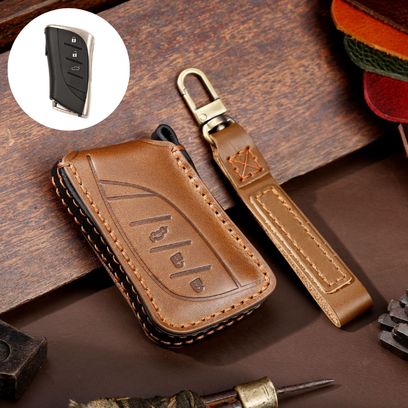 Load image into Gallery viewer, Lexus Handcrafted Genuine Leather Folding Car Key Fob Case Cover For Lexus NX200t, NX300, NX300h, NX350, NX Hybrid, RX270, RX300, RX350, RX450h, LX570, LX600, IS250, IS300, IS350 - i-Station Mobile Phone &amp; Electronic Device Repair and Accessories
