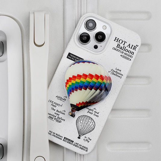 [Magsafe Compatible][With Stand] Apple iPhone 14 / Pro / Pro Max Hot air balloon design Shockproof Fashion Stand Series Case