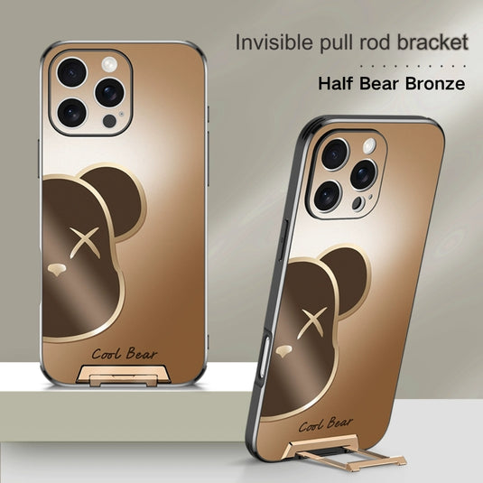 [Pull-Out Bracket] Apple iPhone 15/Plus/Pro/Max - Anti-Fingerprint Ultra-Thin Phone Case