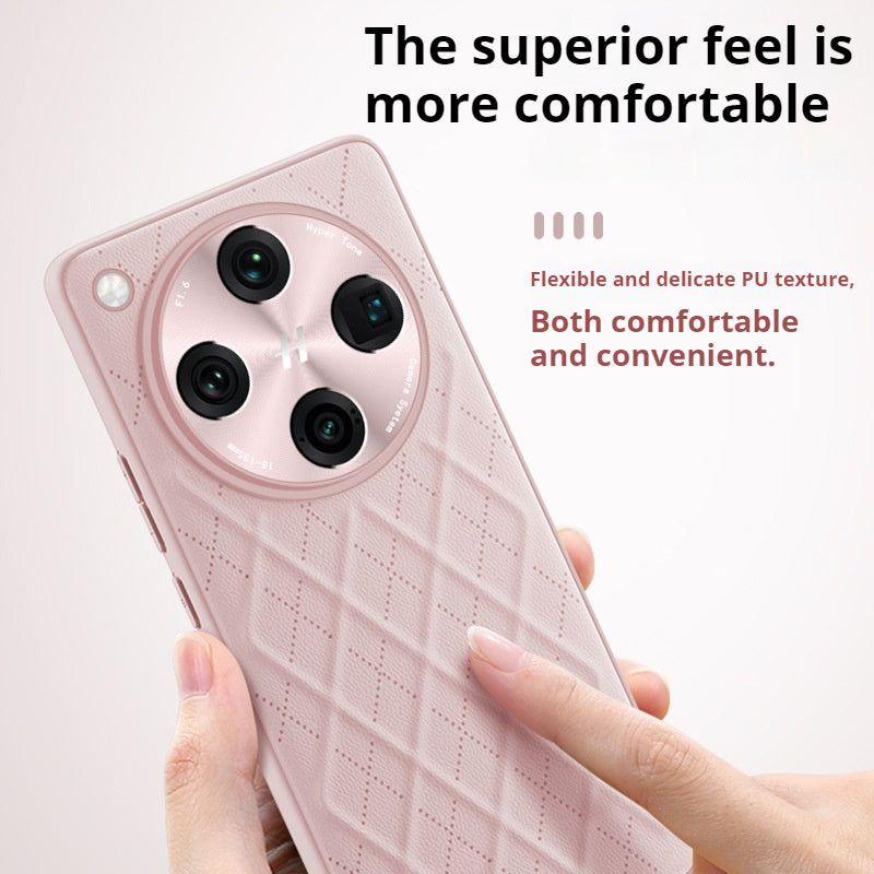 Load image into Gallery viewer, OPPO Find X8/Pro Diamond Pattern Plain Leather Shockproof Essentials Series Case
