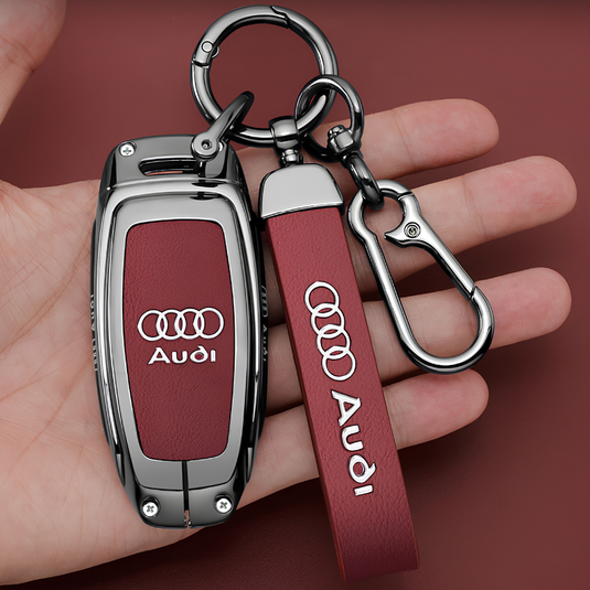Audi Premium Leather Protection Car Key Fob Case Cover For A3, A4, A5, A6, Q2, Q3, Q5, Q7, Q8, e-tron - i-Station Mobile Phone & Electronic Device Repair and Accessories
