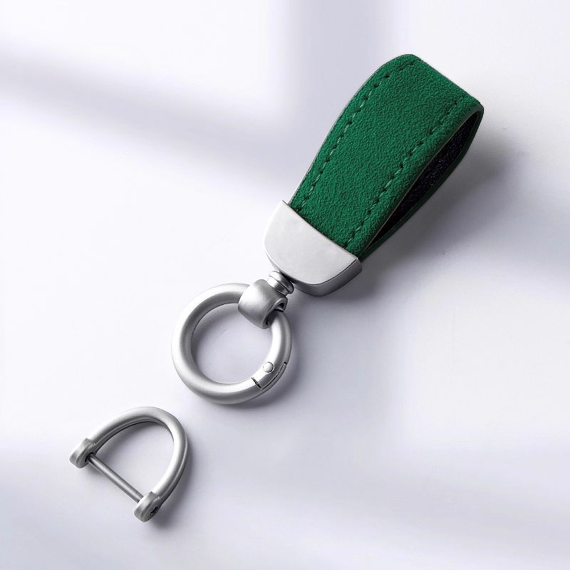 Load image into Gallery viewer, Premium Alcantara Two-Tone Matte Car Key Fob Keychain

