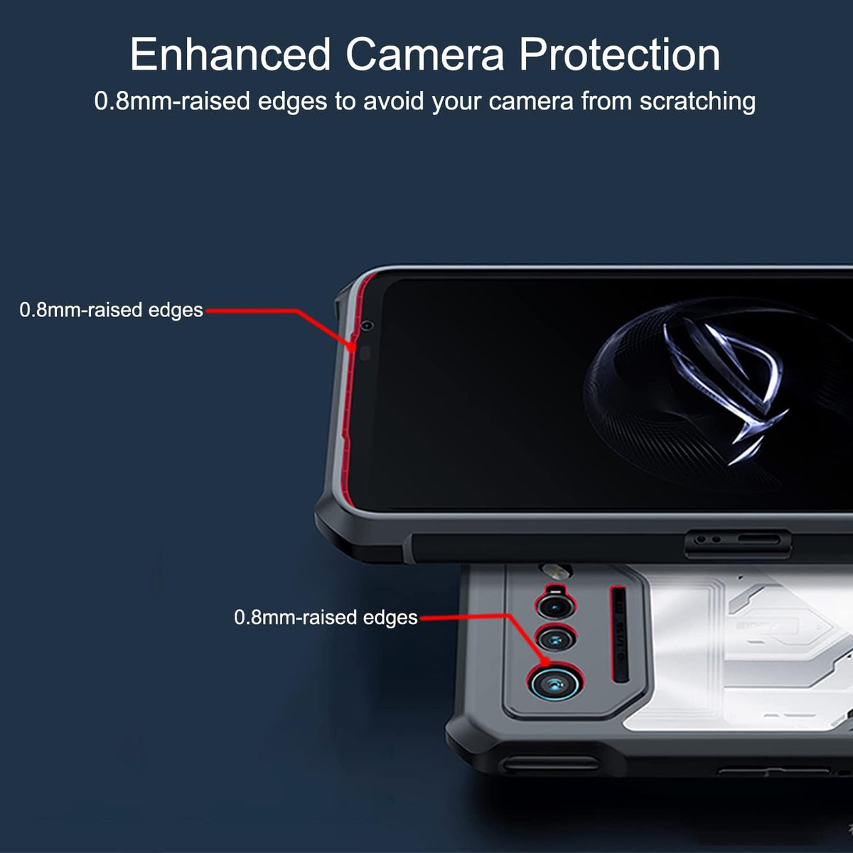 Asus ROG Phone 7/7 Ultimate - Shield Shockproof TPU+PC Clear Rugged Heavy Duty Case  With 2PC Tempered Glass Screen Protector - i-Station Mobile Phone & Electronic Device Repair and Accessories