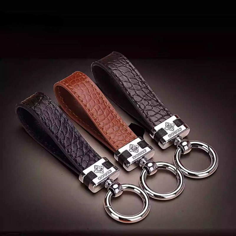 Load image into Gallery viewer, Premium Genuine Leather Keychain Pendant, Refined &amp; Timeless Gift
