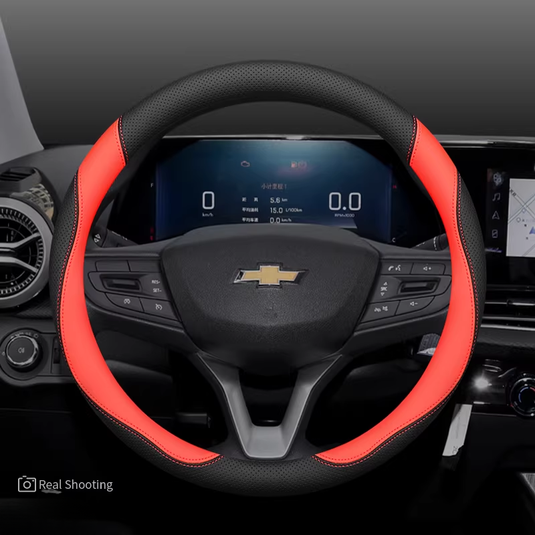 Chevrolet Premium Nappa Leather Breathable Ultra-Thin Non-Slip Steering Wheel Cover For Cruze, Sail , Cavalier, Equinox, Trax - i-Station Mobile Phone & Electronic Device Repair and Accessories