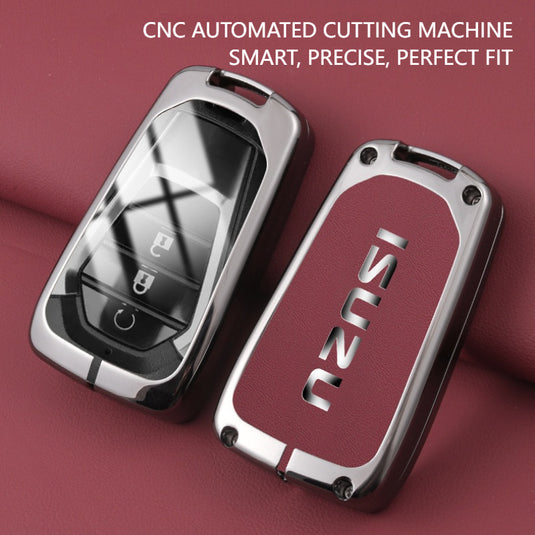 Isuzu Zinc Alloy PU Leather Car Key Fob Case Cover For D-MAX, MUX - i-Station Mobile Phone & Electronic Device Repair and Accessories