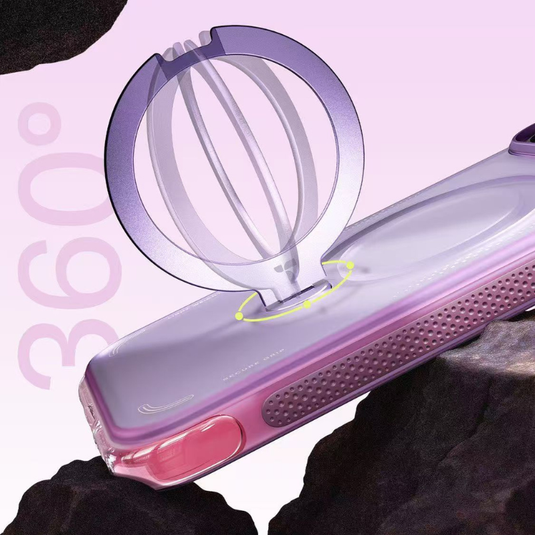 [Magsafe Compatible][Built-in Stand] Apple iPhone 17 Pro/Pro Max - TORRAS Acrylic Airbag Full-Body Shockproof Case