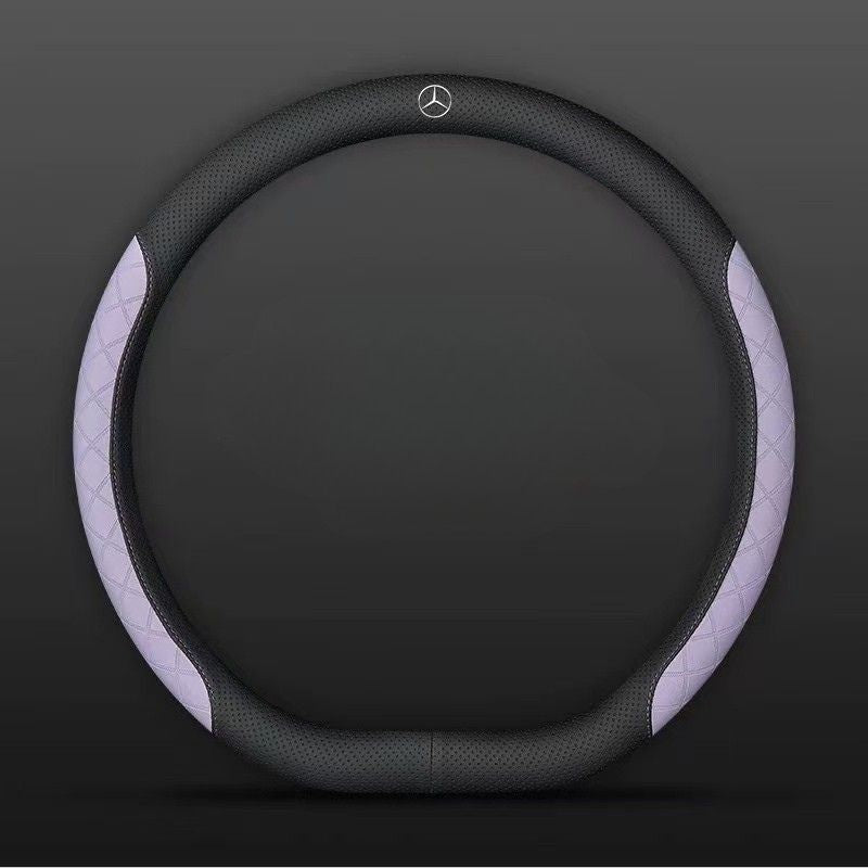 Load image into Gallery viewer, Mercedes-Benz PU Leather Steering Wheel Cover with Heat-Pressed Embossed Texture For C260L, GLB220, GLC, GLE350, GLA200,  E300L
