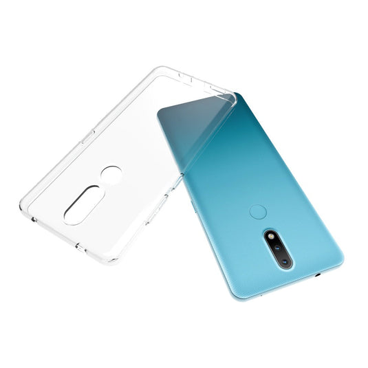 Nokia 2.4 - AirPillow Cushion Transparent Soft Clear TPU Four Corners Protective Case With 2PC 9H Tempered Glass Screen Protector