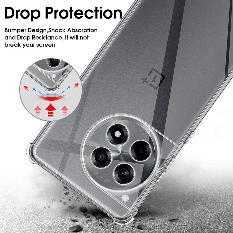 Load image into Gallery viewer, OnePlus 1+12/12R - AirPillow Cushion Transparent Soft Clear TPU Four Corners Protective Case With 2PC 9H Tempered Glass Screen Protector
