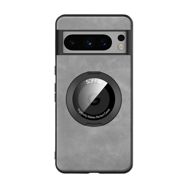 Load image into Gallery viewer, [360° Rotating Bracket] Google Pixel 7/Pro/A - Silicone + Sheepskin 2 in 1 Magnetic Phone Case
