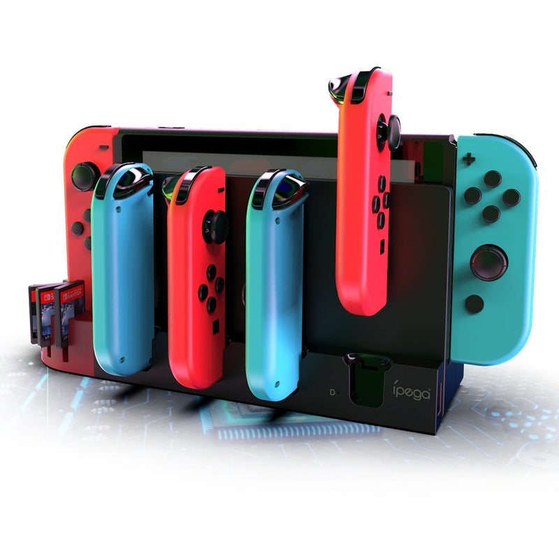 Load image into Gallery viewer, Nintendo Switch Joy-Con Console Holder Charging Stand Base with LED Indicator &amp; Card Slot - Polar Tech Australia
