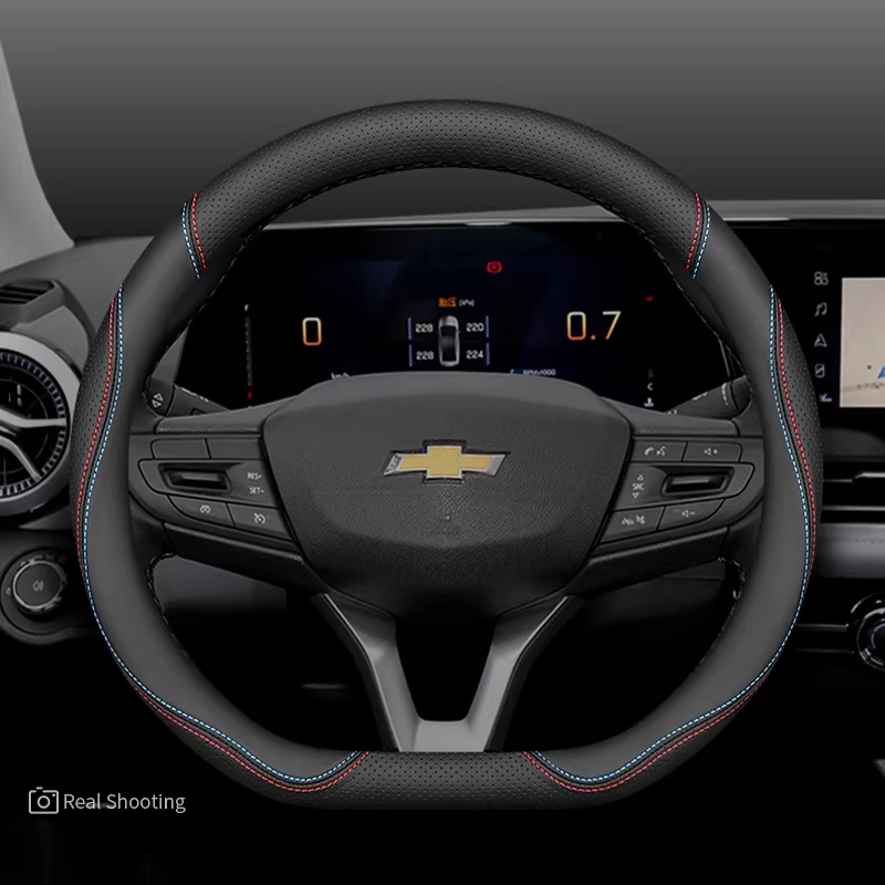 Load image into Gallery viewer, Chevrolet Premium Nappa Leather Breathable Ultra-Thin Non-Slip Steering Wheel Cover For Cruze, Equinox, Trax - i-Station Mobile Phone &amp; Electronic Device Repair and Accessories
