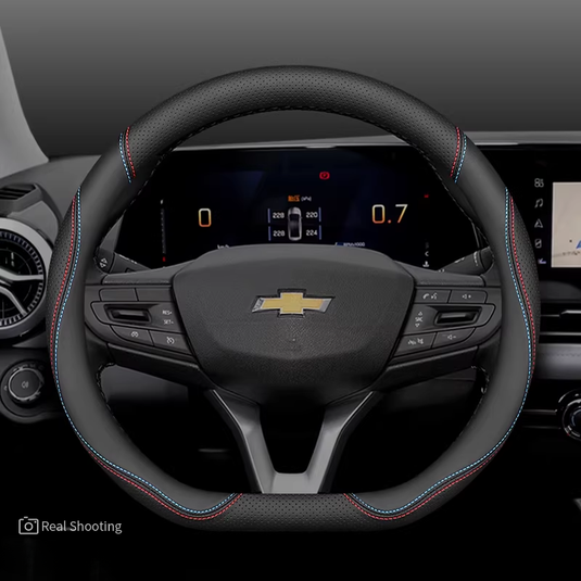 Chevrolet Premium Nappa Leather Breathable Ultra-Thin Non-Slip Steering Wheel Cover For Cruze, Equinox, Trax - i-Station Mobile Phone & Electronic Device Repair and Accessories