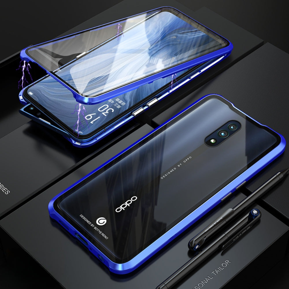 OPPO Reno8 T 4G/5G - Magnetic Transparent Tempered Glass Shockproof Case - i-Station Mobile Phone & Electronic Device Repair and Accessories