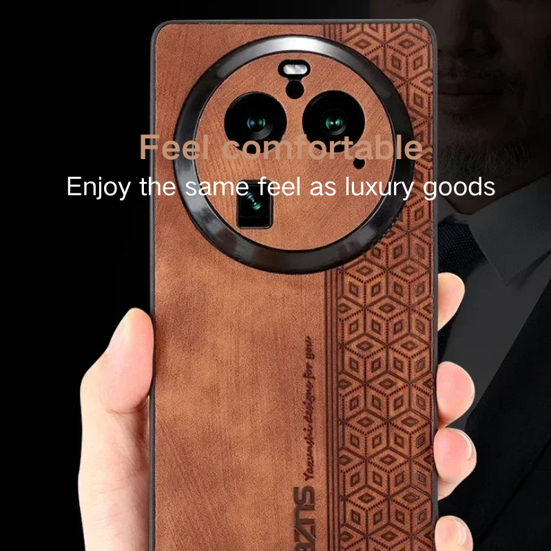 Load image into Gallery viewer, OPPO Find X6/Pro Matte Luxury 3D Embossing Shockproof Genuine Leather Series Case
