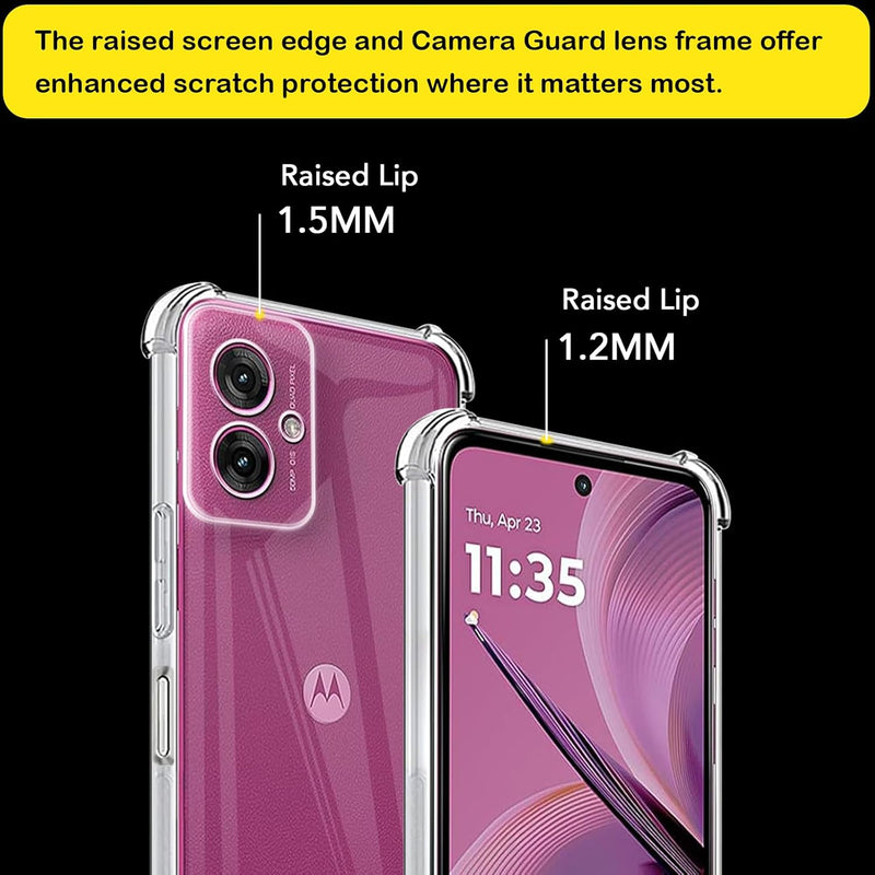 Load image into Gallery viewer, Motorola Moto G55 5G - AirPillow Cushion Transparent Soft Clear TPU Four Corners Protective Case With 2PC 9H Tempered Glass Sreen Protector
