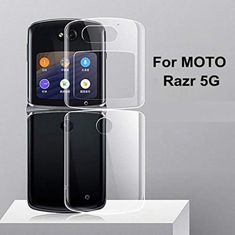 Load image into Gallery viewer, Motorola Moto Razr 5G 2020 - AirPillow Cushion Transparent Soft Clear TPU Case With 2PC 9H Tempered Glass Screen Protector
