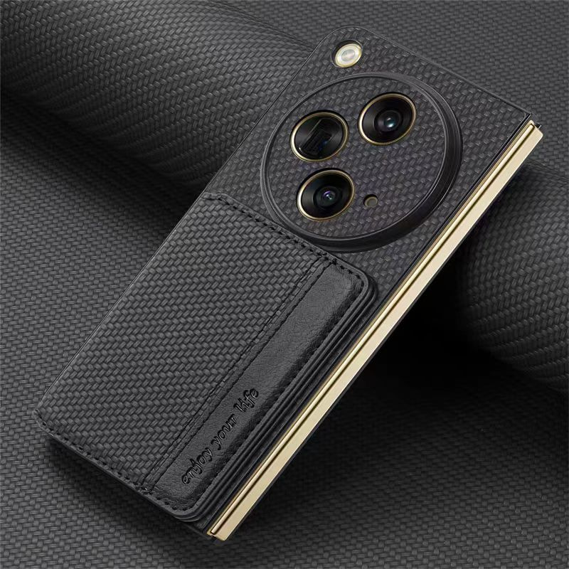 Load image into Gallery viewer, [Buil-in Stand ][With Card Solt] OPPO Find N3 CPH2499 Woven All-inclusive Shockproof Wallet Series Case
