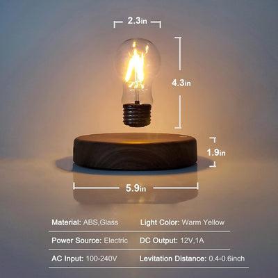 Levitating Bulb Lamp Magnetic Floating LED Light Desk Lamp Table lamp Night Light, 360 Degree Automatic Rotating Light for Unique Gifts Gaming Room Home Office Decor - i-Station Mobile Phone & Electronic Device Repair and Accessories