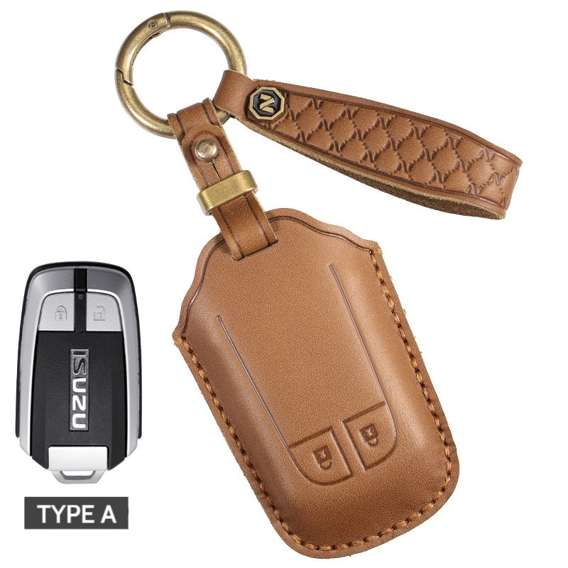 Load image into Gallery viewer, Isuzu Genuine Leather Full-cover Design Car Key Case Cover for D-Max, MU-X, Ruimai, RE-MAX
