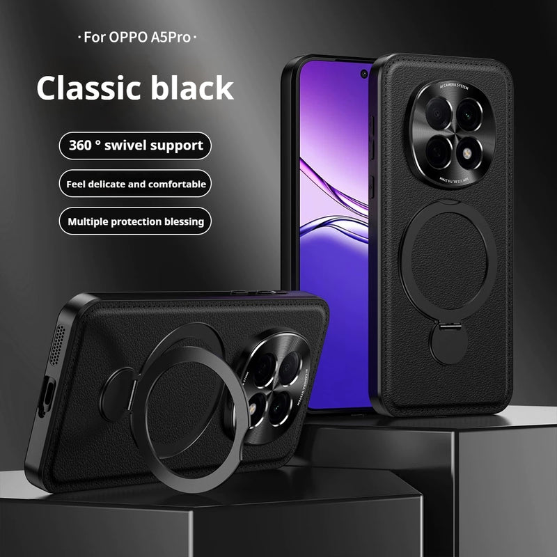 Load image into Gallery viewer, [Built-in Stand] OPPO A5 Pro 5G - 360° Rotatable Stand Luxury Leather Protection Case
