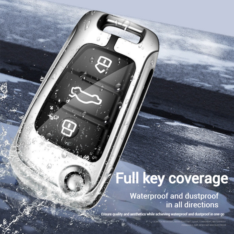 Load image into Gallery viewer, Isuzu Alloy + PU Leather Protection Car Key Fob Case Cover For D-MAX, MU-X, MUX
