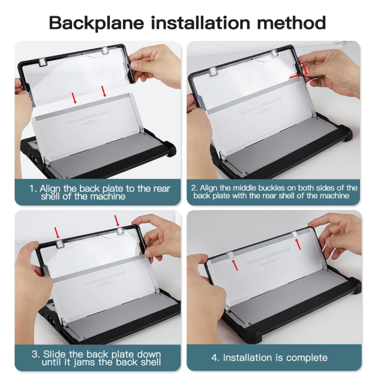 Microsoft Surface Pro 8 - Transparent Rugged Hard Shell Cover Case With Hand & Shoulder Strap - i-Station Mobile Phone & Electronic Device Repair and Accessories