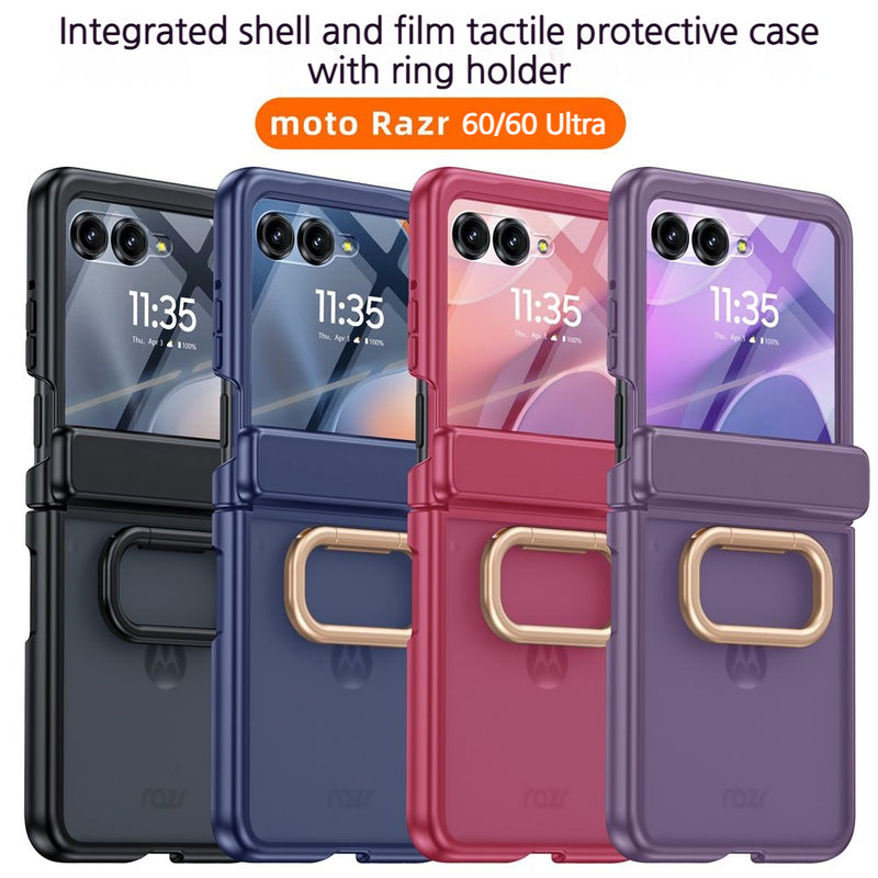 Load image into Gallery viewer, [Built-in Ring Stand] Motorola Moto Razr 60 / 60 Ultra All-in-One Magnetic Hinge Case with Screen Protector

