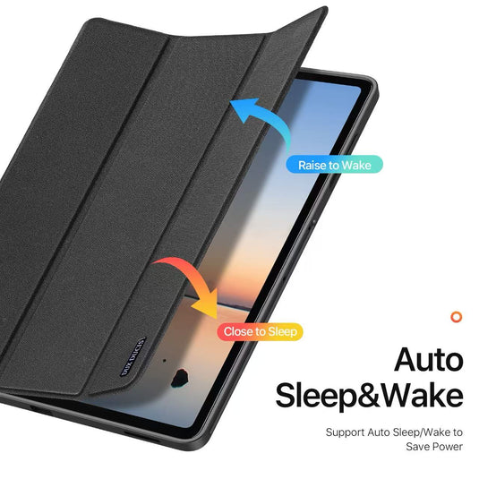 [With Pen Slot] Samsung Galaxy Tab S12 Plus (2026) 12.4" Premium PU Fabric Texture Shockproof Case