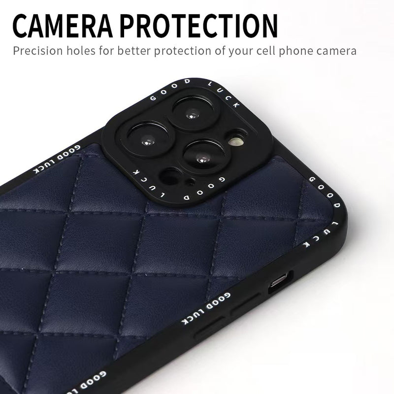 Load image into Gallery viewer, Apple iPhone 12/Pro/Pro Max Diamond Pattern Full-Body Shockproof Leather Phone Case
