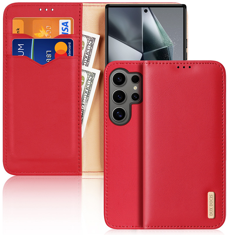 Load image into Gallery viewer, [With Card Slot] Samsung Galaxy S25 Edge (SM-S937) Multi-functional Genuine Leather Flip Cover Case
