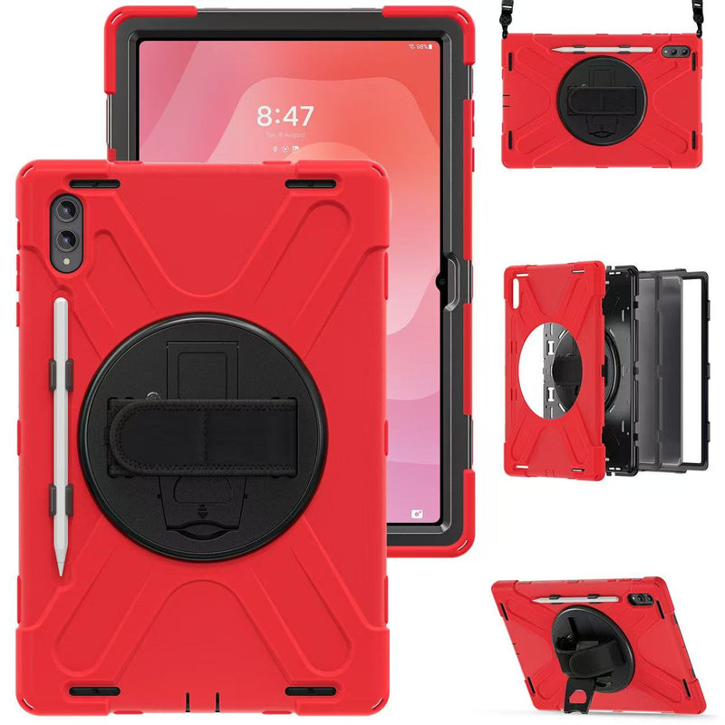 Load image into Gallery viewer, Samsung Galaxy Tab S11 Ultra (2025) 14.6&quot; - Heavy Duty 360 Degree Rotate Stand Hand Strap Case With Shoulder Strap
