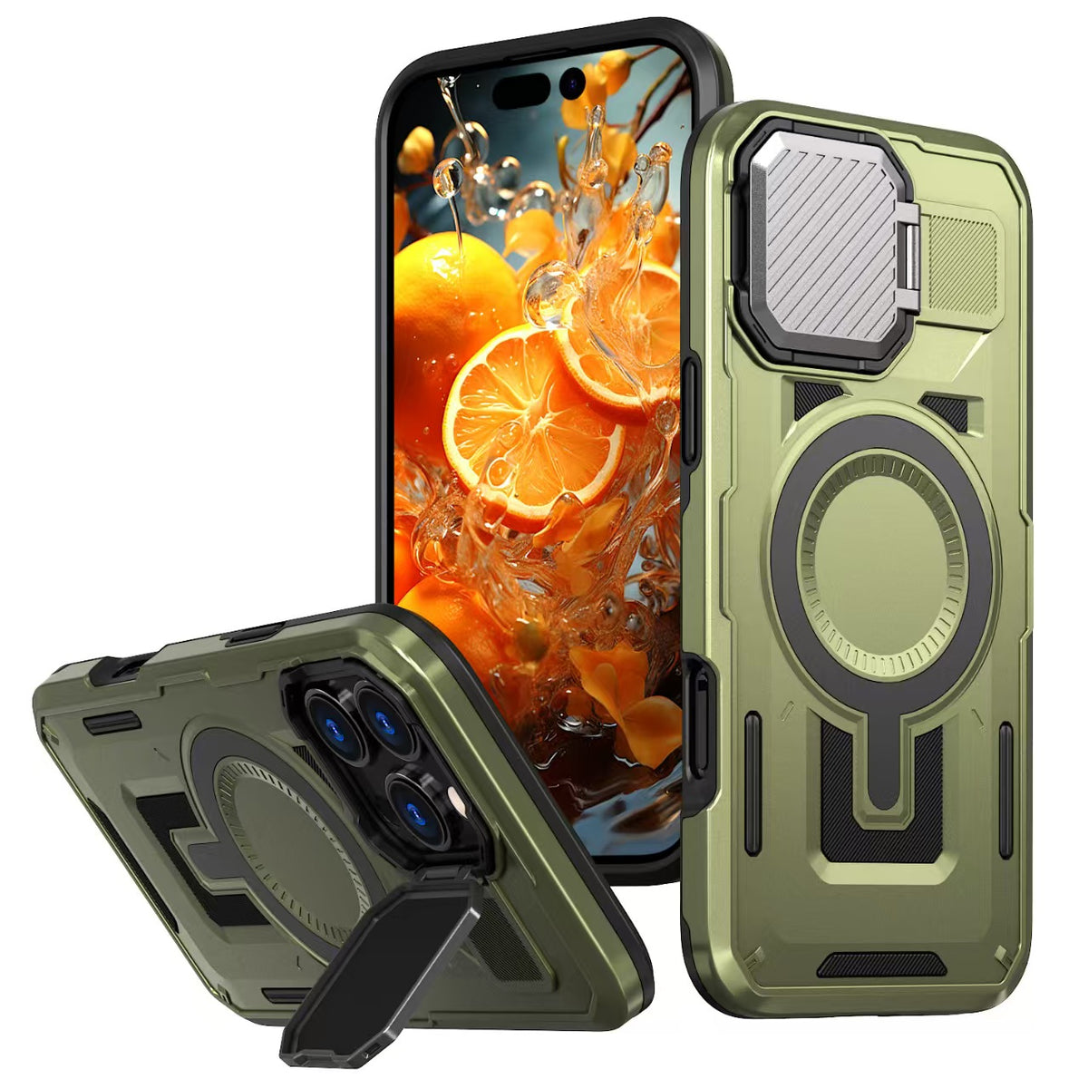 [With Lens Cover][Magsafe Compatible] Apple iPhone 14/Plus/Pro/Pro Max - Military Rugged Shield Heavy Duty Drop Proof Case - i-Station Mobile Phone & Electronic Device Repair and Accessories