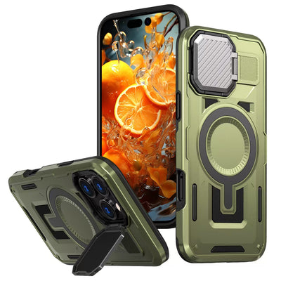 [With Lens Cover][Magsafe Compatible] Apple iPhone 14/Plus/Pro/Pro Max - Military Rugged Shield Heavy Duty Drop Proof Case - i-Station Mobile Phone & Electronic Device Repair and Accessories