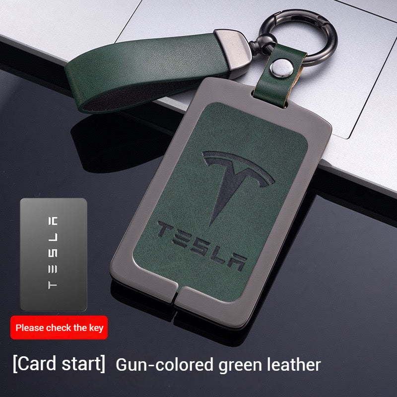 Load image into Gallery viewer, Tesla Metal + PU Leather Smart Key Card Case for Model 3, S, Y, X
