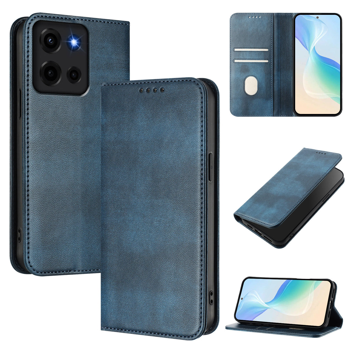 [With Card Slot] Motorola Moto Edge 30/Neo/Fusion - Multi Functional Leather Flap Wallet Series Case - i-Station Mobile Phone & Electronic Device Repair and Accessories