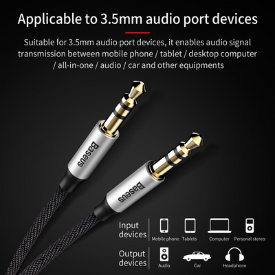 Baseus Yiven Audio Cable M30 1.5M - i-Station Mobile Phone & Electronic Device Repair and Accessories
