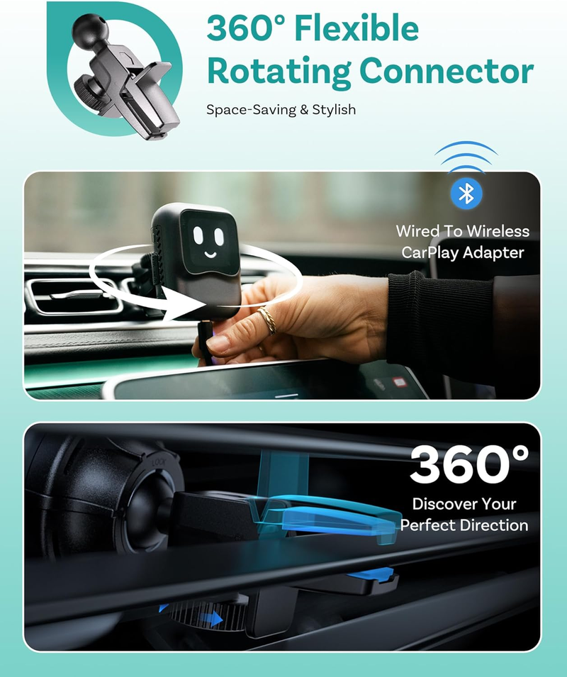 Load image into Gallery viewer, Ottocast Wireless CarPlay AI Box Nano – Android 13, 8GB+128GB, Streaming, Voice Assistant, SIM/SD, Split-Screen, Android Auto
