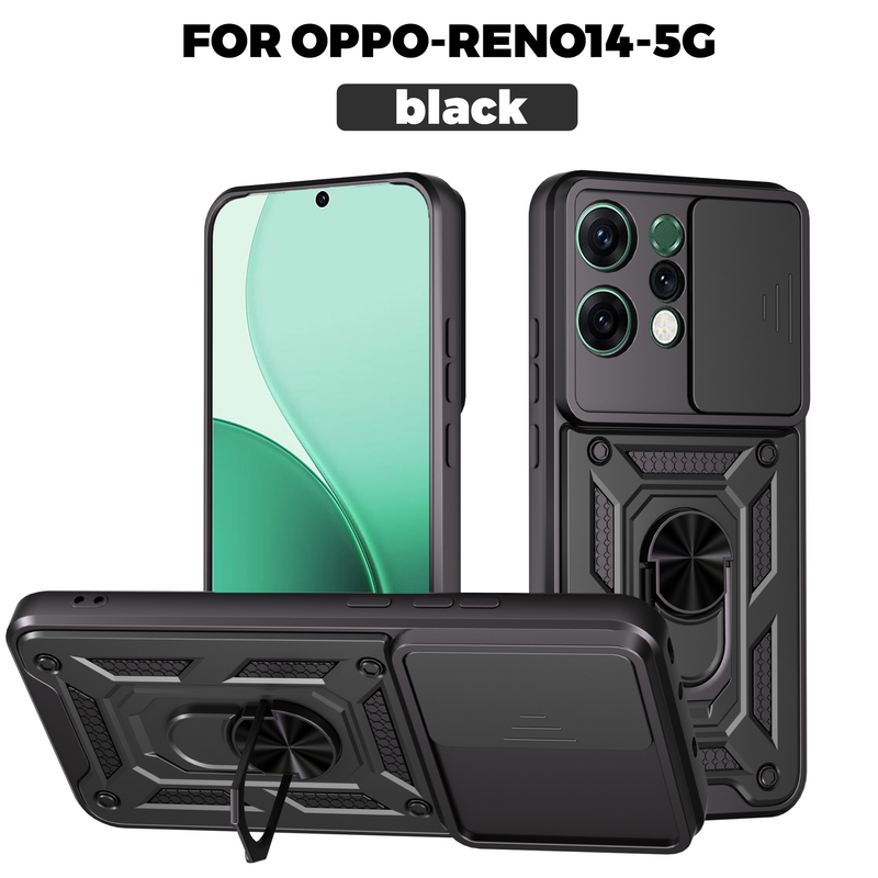 Load image into Gallery viewer, [With Ring Kickstand][Camera Cover] OPPO Reno14/F/Pro Shield Shockproof Rugged Heavy Duty Case
