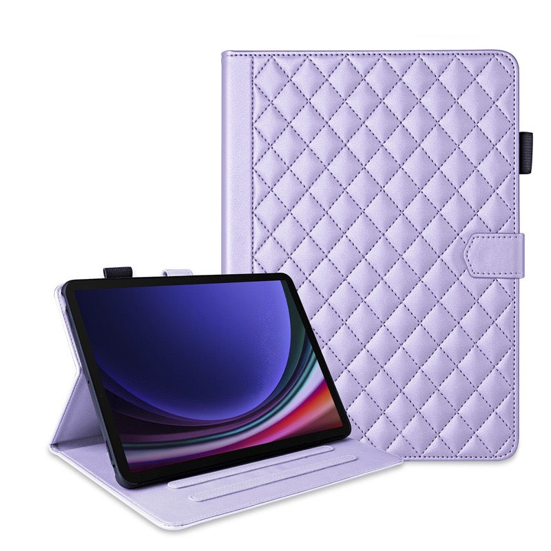 Load image into Gallery viewer, [With Card Slot] Samsung Galaxy Tab S9 Plus/S9 FE Plus 12.4&quot; - Soft Leather Flip Cover With Clasp Case
