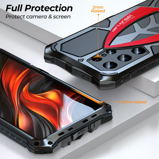 [Military-Grade Protection] [Metal Frame Bumper] Samsung Galaxy S25 Ultra - Heavy Duty Shockproof Series Phone Case