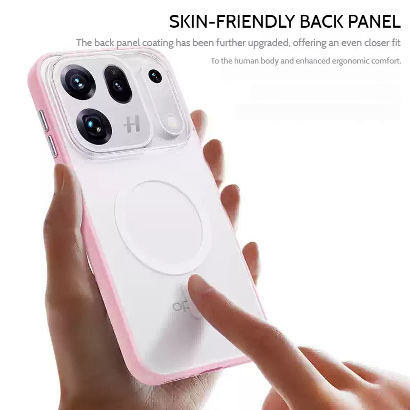 Load image into Gallery viewer, OPPO Find X10 Pro Max - Frosted Clear Magnetic Phone Case with 360° Rotating Stand
