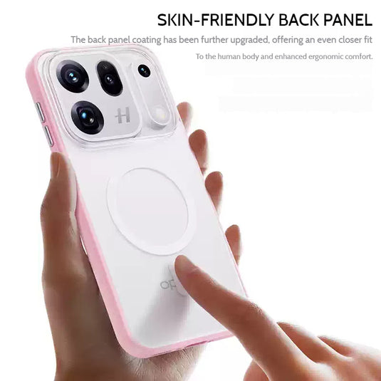 OPPO Find X10 Pro Max - Frosted Clear Magnetic Phone Case with 360° Rotating Stand